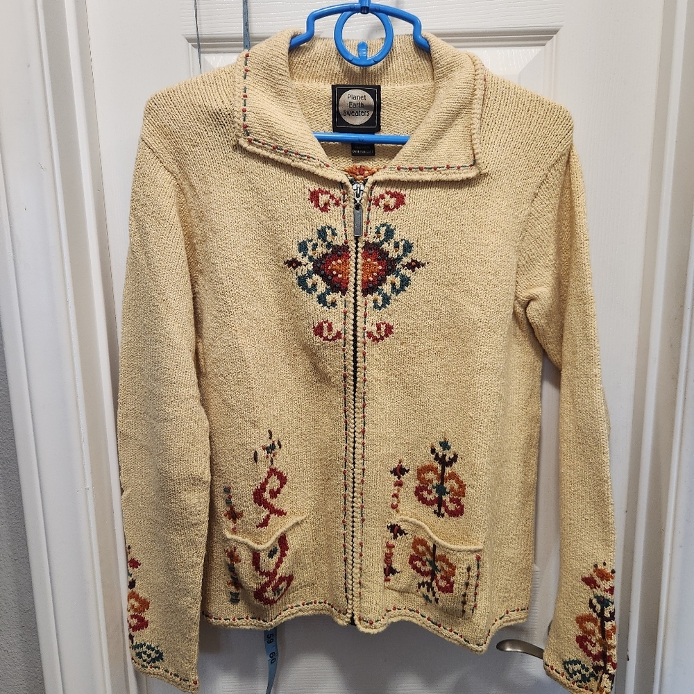 Planet earth sweaters cardigan size m